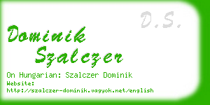 dominik szalczer business card